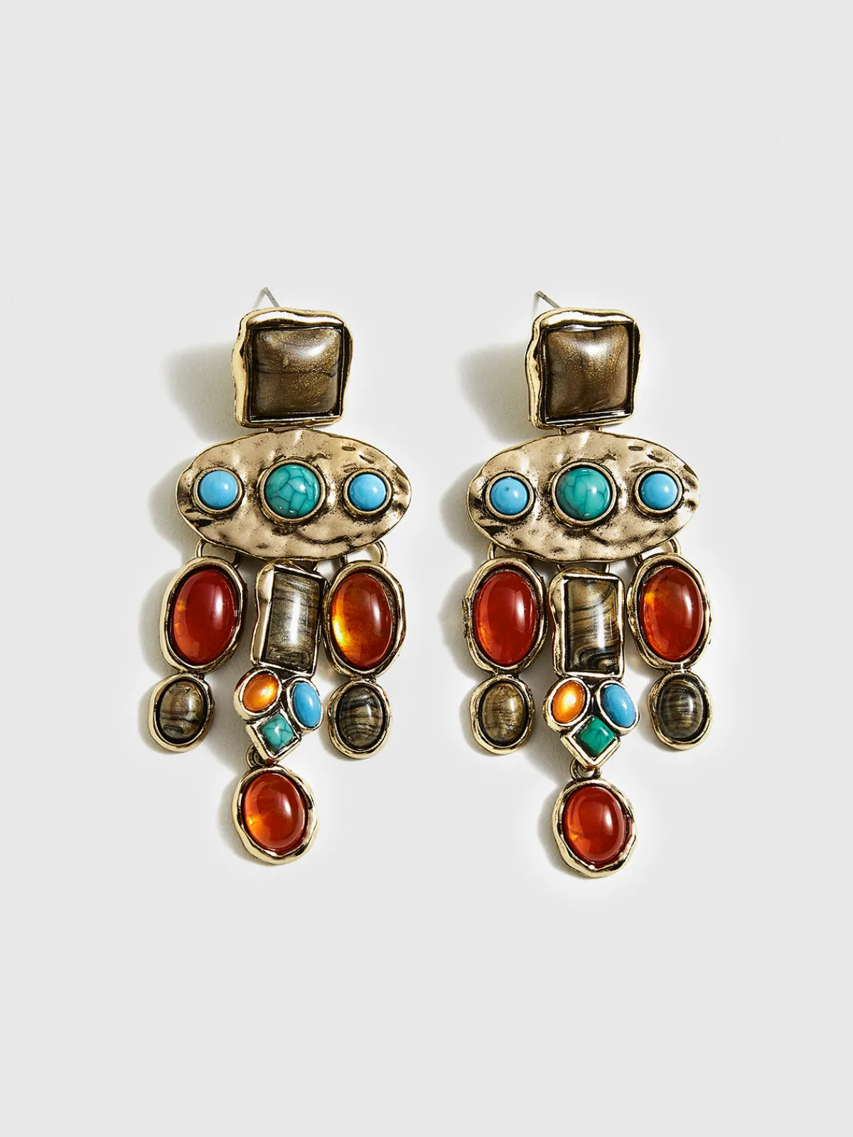 Best Baroque Colorful Gemstones Pendant Earrings Earrings|Accessories