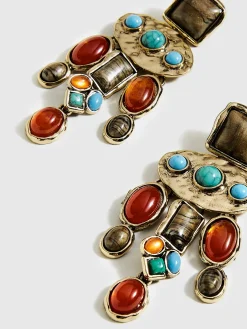 Best Baroque Colorful Gemstones Pendant Earrings Earrings|Accessories