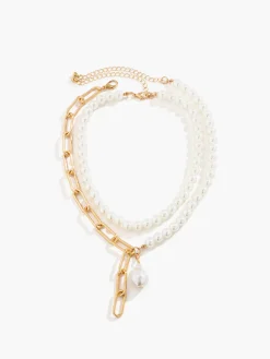 Best Baroque Pearl Beaded Chain Necklace Necklaces|Accessories