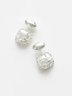 Baroque Pearl Pendant Earrings Earrings|Accessories