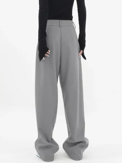 Discount Basic Baggy Wide Leg Dress Pants Wide Leg|Pants