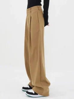 Discount Basic Baggy Wide Leg Dress Pants Wide Leg|Pants