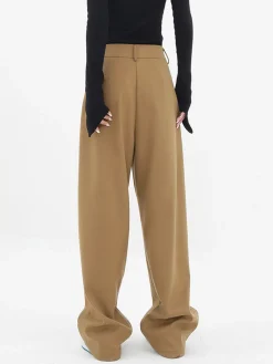 Discount Basic Baggy Wide Leg Dress Pants Wide Leg|Pants