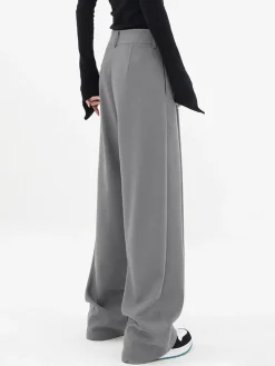 Discount Basic Baggy Wide Leg Dress Pants Wide Leg|Pants