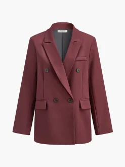 Sale Basic Piping Button Blazer Outerwear|Blazers