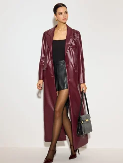 Hot Basic PU Leather Button Jacket Outerwear|Tops