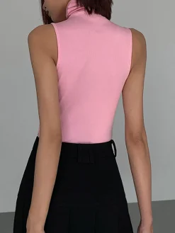 Outlet Basic Snug Turtleneck Tank Top Tank Tops & Camis|Tops