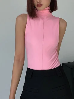 Outlet Basic Snug Turtleneck Tank Top Tank Tops & Camis|Tops