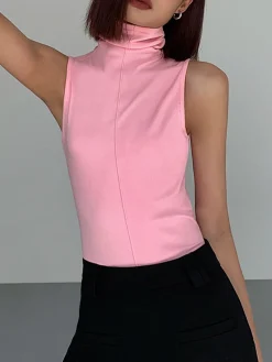 Outlet Basic Snug Turtleneck Tank Top Tank Tops & Camis|Tops