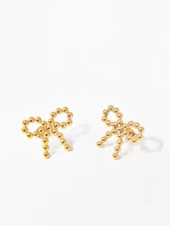 Outlet Beaded Bow Earrings Earrings|Accessories