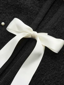 New Beaded Decor Bow Knit Top Sweater Tops|Sweaters & Cardigans