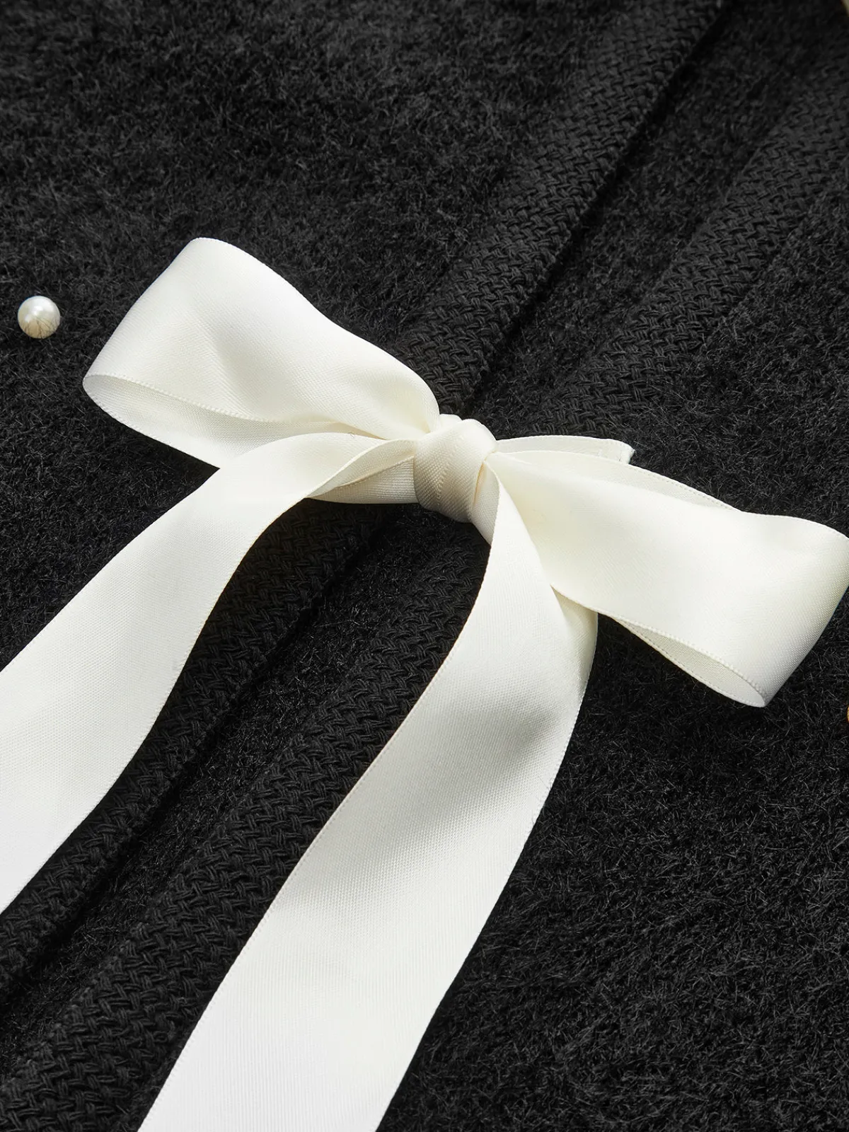 New Beaded Decor Bow Knit Top Sweater Tops|Sweaters & Cardigans