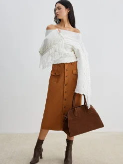 New Beheme Off-Shoulder Tassel Sweater Sweater Tops|Sweaters & Cardigans