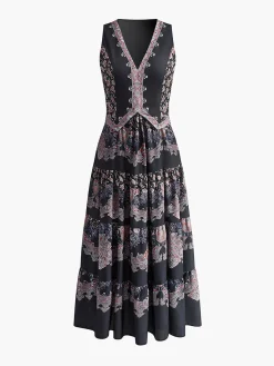 Sale Beheme Printed Floral Dress Floral Dresses|Vacation Dresses