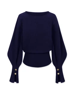 Clearance Bell Sleeve Cinched Sweatshirt Sweatshirts & Hoodies|Tops