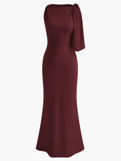 Hot Beloved Knotted Sleeveless Long Dress Black Dresses|Casual Dresses