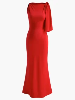 Hot Beloved Knotted Sleeveless Long Dress Black Dresses|Casual Dresses
