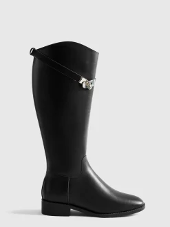 New Belted Knee-High Knight Boots Shoes|Accessories