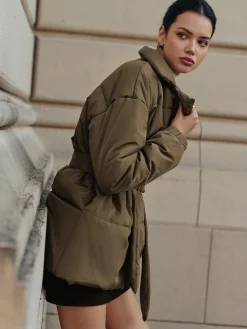 New Belted Lapel Cozy Winter Coat Outerwear|Coats
