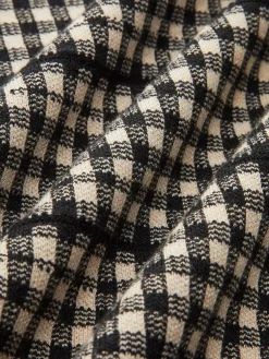 Online Belted Plaid Panel Sweater Dress Black Dresses|Sweater Dresses