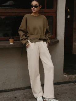 Best Belted Short Sweatshirt Sweatshirts & Hoodies|Tops