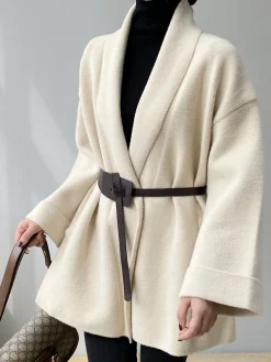 Online Belted Soft Women Faux Fur Coat Outerwear|Coats