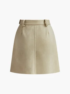 Outlet Belted Suede Mini Skirt Skirts|Bottoms