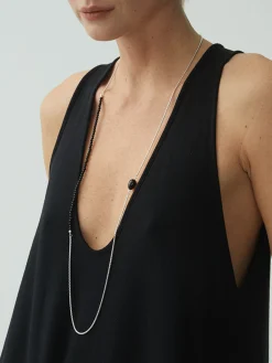 New Black Onyx Beaded Necklace Necklaces|Accessories