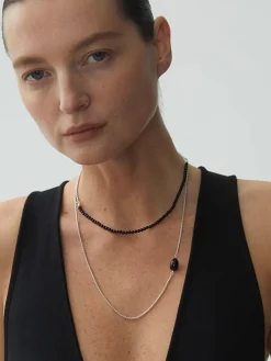 New Black Onyx Beaded Necklace Necklaces|Accessories