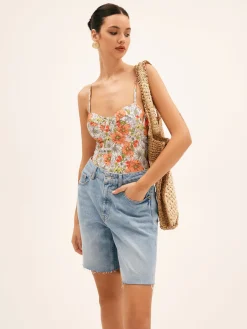 New Blooming Floral One Piece Swimsuit Swimwear|Tops