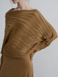 New Boheme Asymmetrical Neck Loose Sweater Sweater Tops|Sweaters & Cardigans