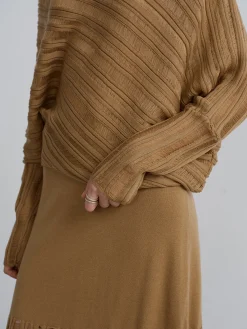 New Boheme Asymmetrical Neck Loose Sweater Sweater Tops|Sweaters & Cardigans