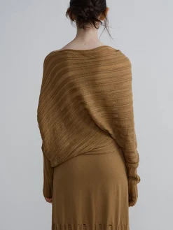 New Boheme Asymmetrical Neck Loose Sweater Sweater Tops|Sweaters & Cardigans