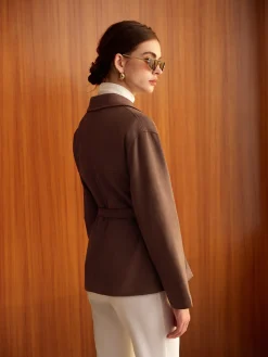 Best Boheme Belted Suede Polo Jacket Outerwear|Jackets