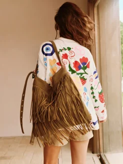 Boheme Buckle-Design Tassel Shoulder Bag Bags|Accessories