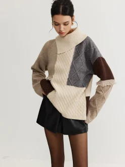 Clearance Boheme Color Block Knit Top Sweater Tops|Sweaters & Cardigans