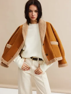 Discount Boheme Minky Lined Suede Jacket Outerwear|Jackets