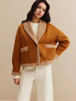 Discount Boheme Minky Lined Suede Jacket Outerwear|Jackets