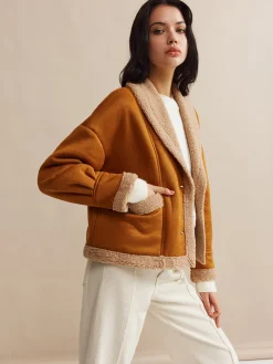 Discount Boheme Minky Lined Suede Jacket Outerwear|Jackets
