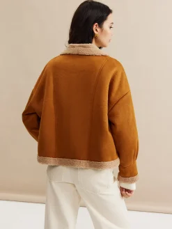 Discount Boheme Minky Lined Suede Jacket Outerwear|Jackets