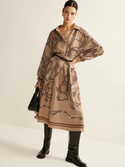 New Boheme Printed Midi Skirt Without Belt Skirts|Matching Sets