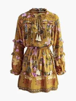 Clearance Boheme Printed Ruffle Cozy Dress Vacation Dresses|Short Dresses