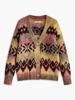 Boheme Printed V-Neck Breasted Cardigan Cardigans|Sweaters & Cardigans
