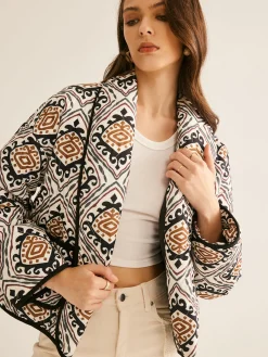 Hot Boheme Printed Winter Coat Outerwear|Coats