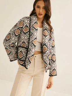 Hot Boheme Printed Winter Coat Outerwear|Coats
