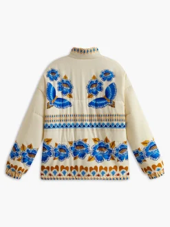Boheme Printed Zipper Winter Coat Outerwear|Coats