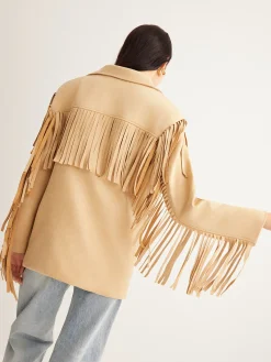 Clearance Boheme Tassel Suede Blazer Outerwear|Blazers