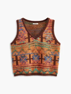 Hot Boheme V-Neck Sweater Vest Sweater Vests|Sweaters & Cardigans