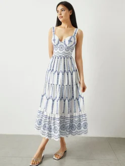 Hot Boho Printed Flowy Tank Long Dress Vacation Dresses|Summer Dresses