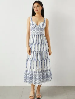Hot Boho Printed Flowy Tank Long Dress Vacation Dresses|Summer Dresses